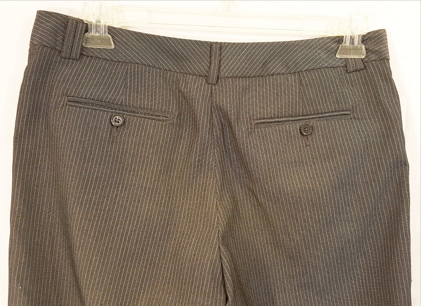 Charcoal Pinstriped Dress Slacks