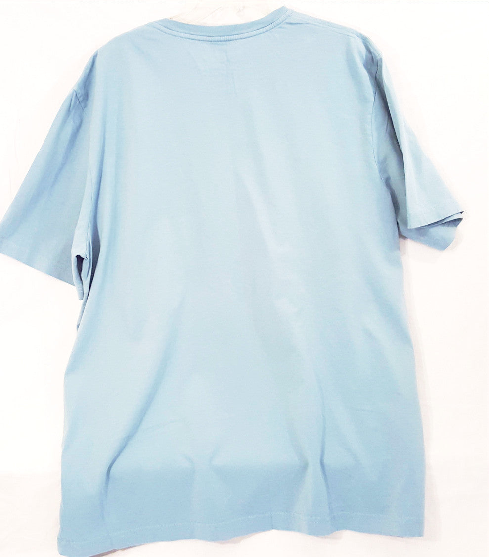 Light Blue Crew Neck Short Sleeve T-Shirt