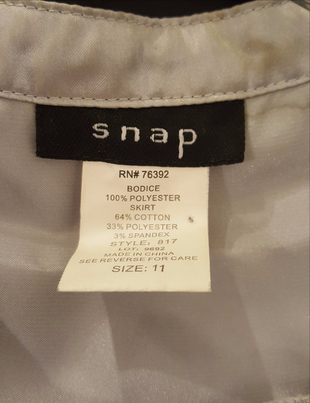 Silver and Black Short Dress