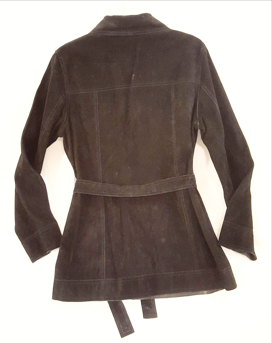 Belted Hipster Suede Jacket