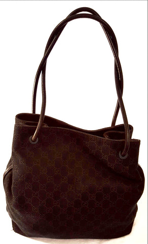 Brown Gucci Canvas Tote bag