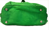 B Makowsky Green Satchel Leather Handbag