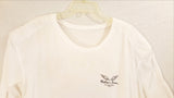 White Long Sleeve Robin's Crew Shirt with Studs