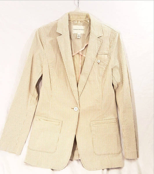 Banana Republic Tan Striped Blazer