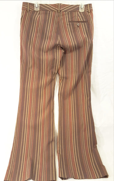 Brown Striped Pants
