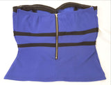 Royal Blue and Black Bustier-New