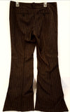 Brown 2PC Striped Pants Suit