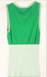 Green and White Sweater Vest