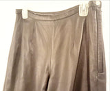 Black Cropped Leather Pants-New