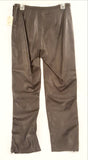 Black Cropped Leather Pants-New