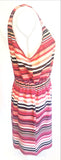 Ann Taylor Loft Sleeveless Knee Length Striped Polyester Dress