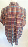 Lucky Brand Loose Plaid Button Front Shirt-New